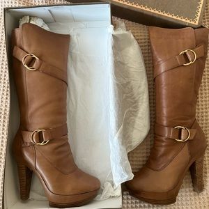 Zigi Boots Ambitious Tall Platform Boots - Tan